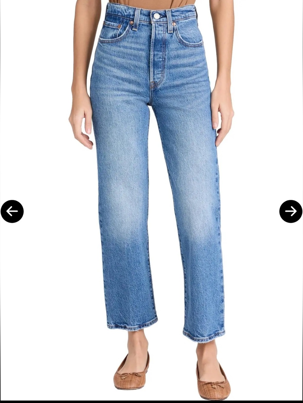 Levi’s Ribcage Straight Ankle Jeans in Dance Around